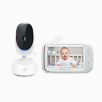 Motorola Nursery Video Baby Monitor with Camera, 5" Screen, 2-Way Audio, Night Vision, Temperature Sensor, No WiFi,1000ft Range, Lullabies, VM75