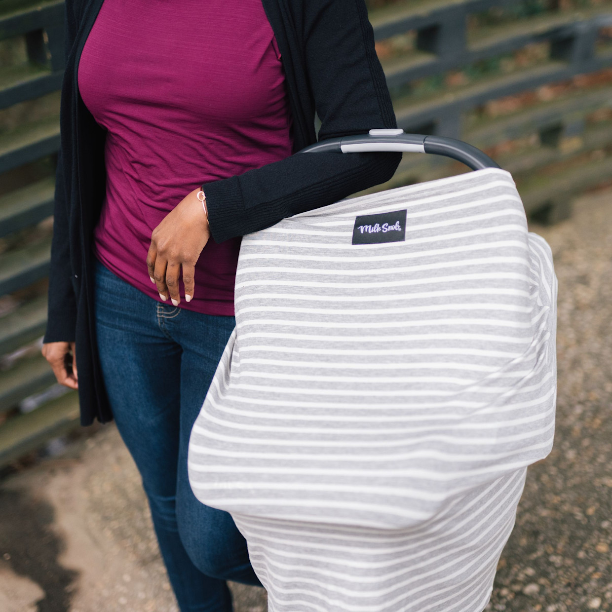 Milk Snob 5-in-1 Cover - Heather Stripe.