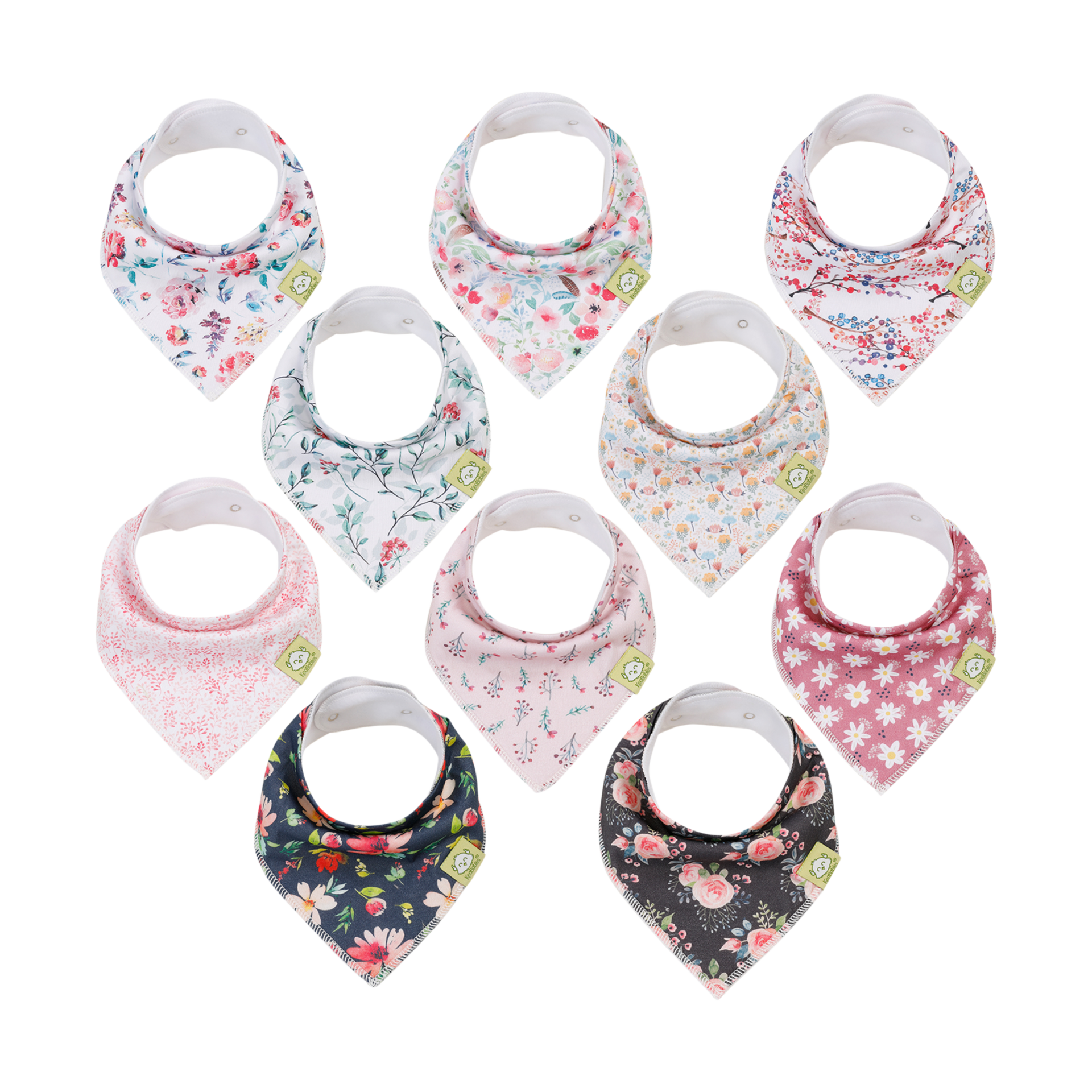 KeaBabies Organic Bandana Bibs (10 Pack) - Tea Party, 10 | Babylist Shop