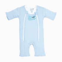 Magic Sleepsuit Baby Merlin's Cotton Baby Swaddle Transition Product - Soft and Cozy Design, Double Zipper for Easy Diaper Changes, Promotes Safe Sleep, 3-6 Months - Blue - Small 12-18lbs