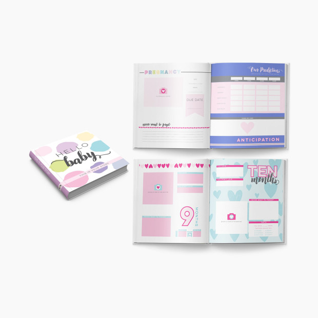 Sticky Bellies Hello Baby Memory Book - Pink.