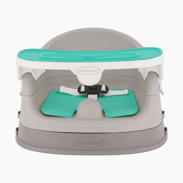 Infantino Grow-With-Me 3-in-1 Feeding Booster Deluxe - Teal, Grey.