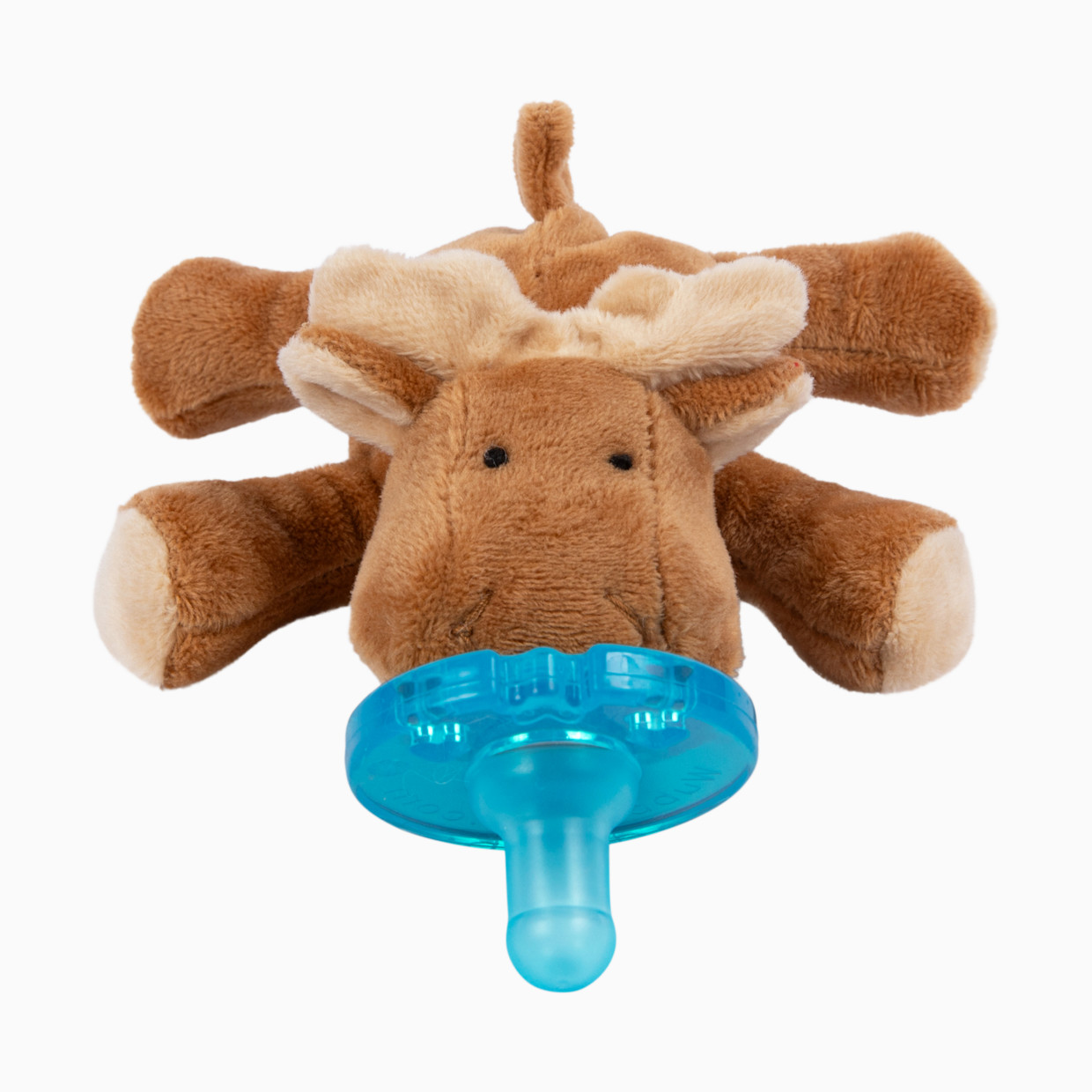 WubbaNub Pacifier - Moose, Attached.