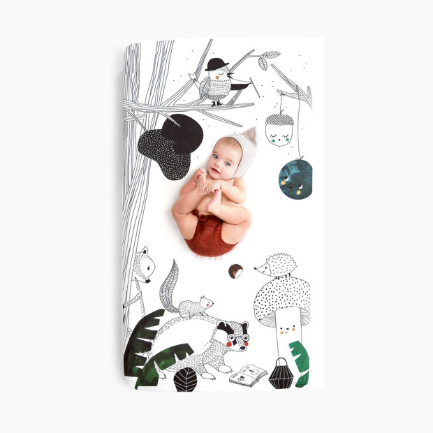 Rookie Humans Cotton Sateen Crib Sheet - Woodland Dreams.