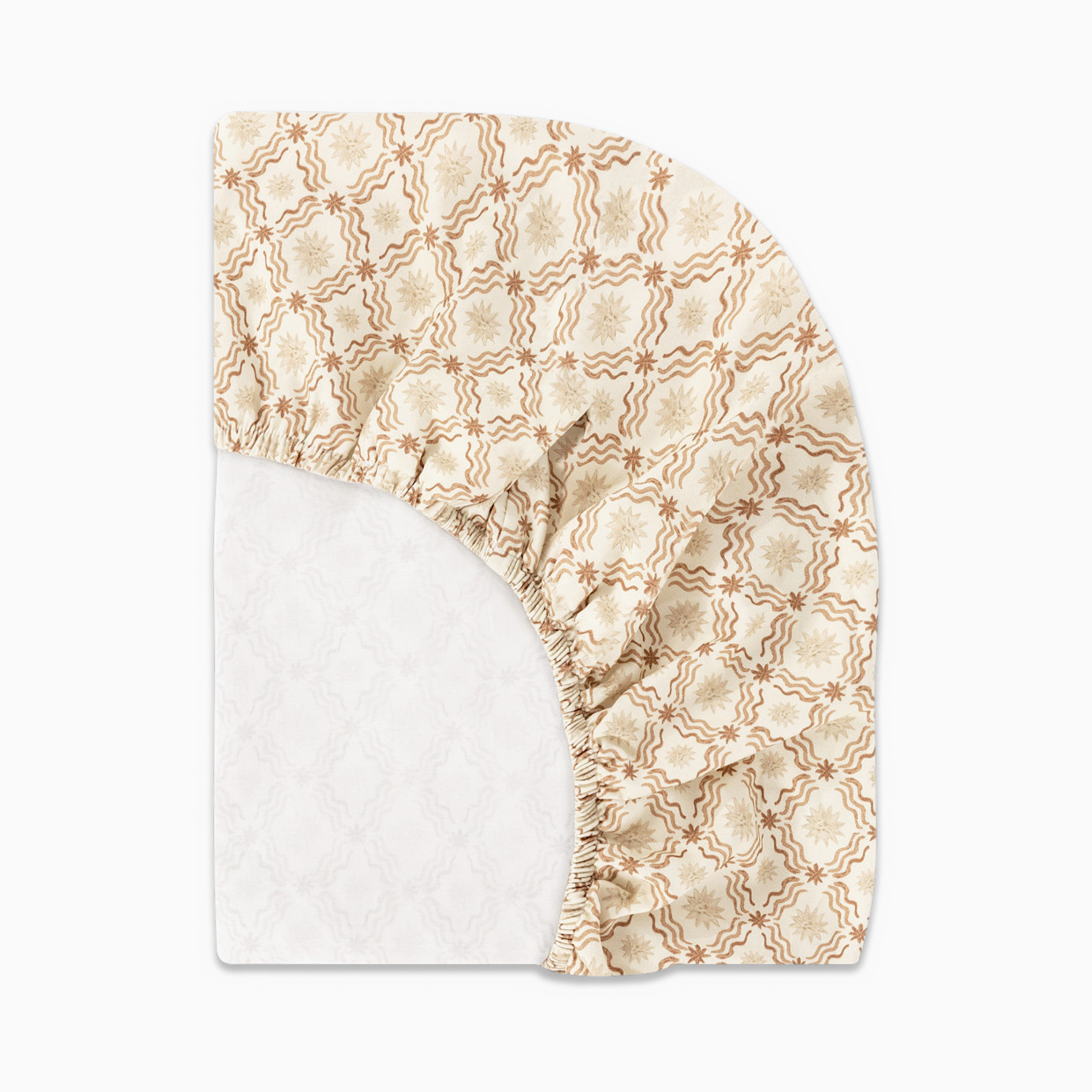 babyletto All-Stages Midi Organic Brushed Cotton Crib Sheet - Autumn Star.