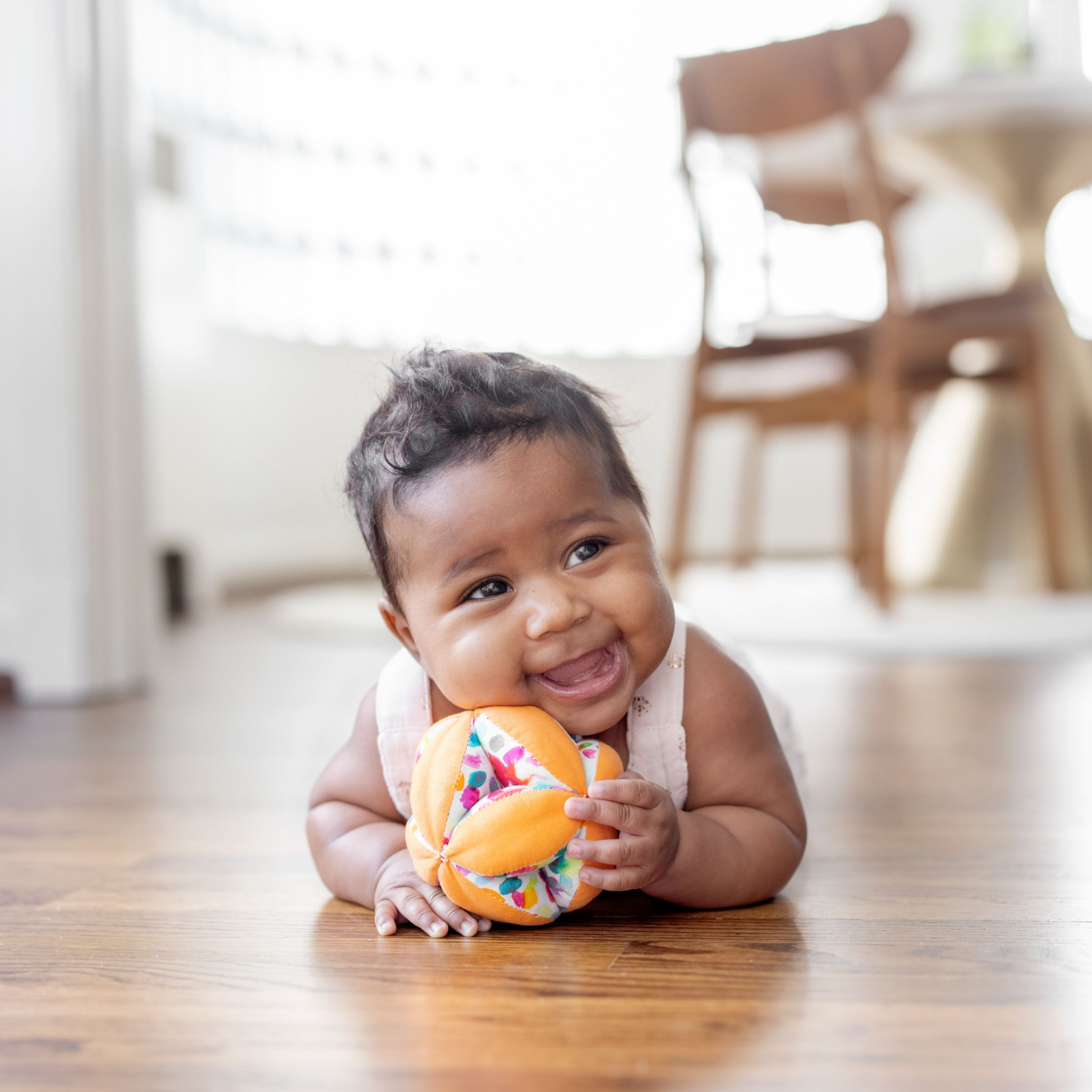 Lovevery Montessori Organic Ball, Baby Toy - 12 Weeks+.