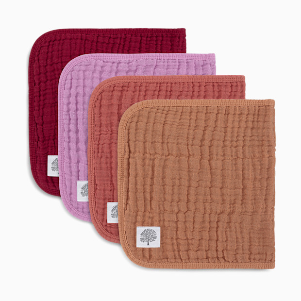 Parker Baby Co. Muslin Cotton Burp Cloths (4-Pack).