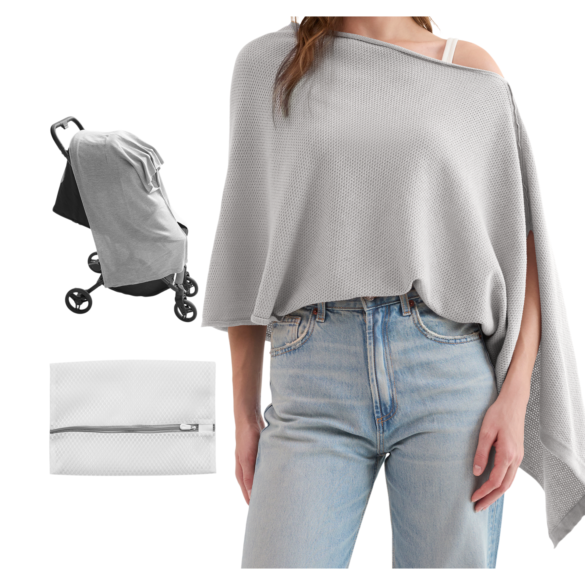 Momcozy Nursing Cover - Muti-Use Privacy Poncho.