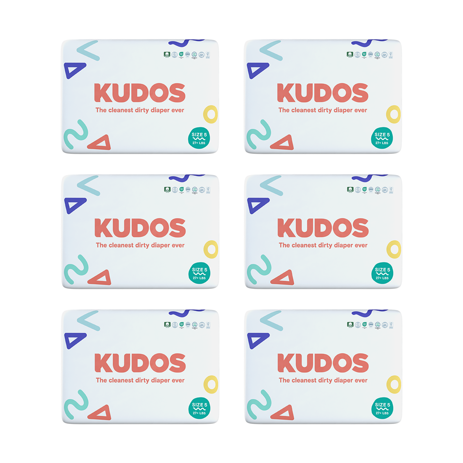 Kudos Diapers, Monthly Supply - Size 5, 138 Count
