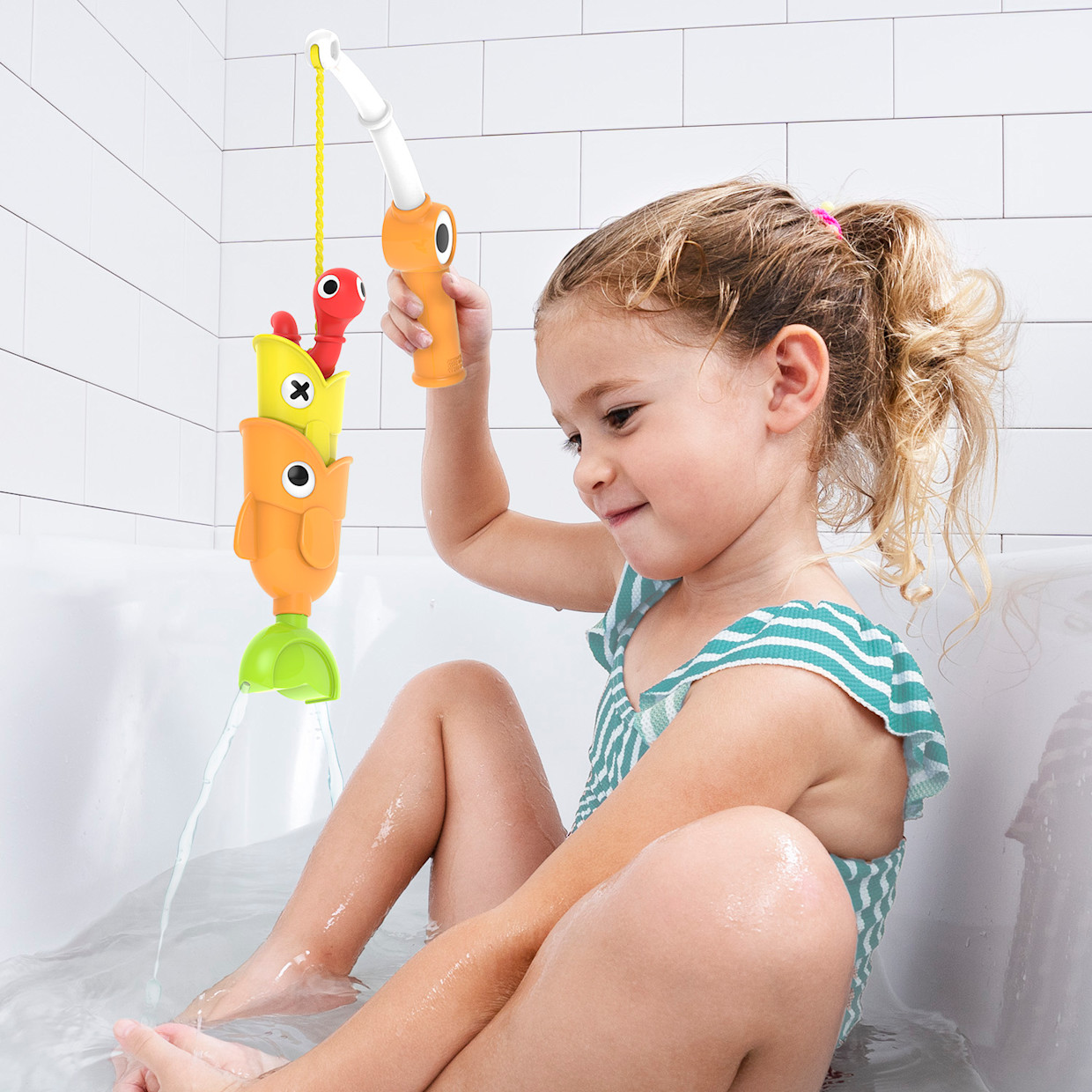 Yookidoo Catch 'N' Sprinkle Fishing Set Bath Toy.