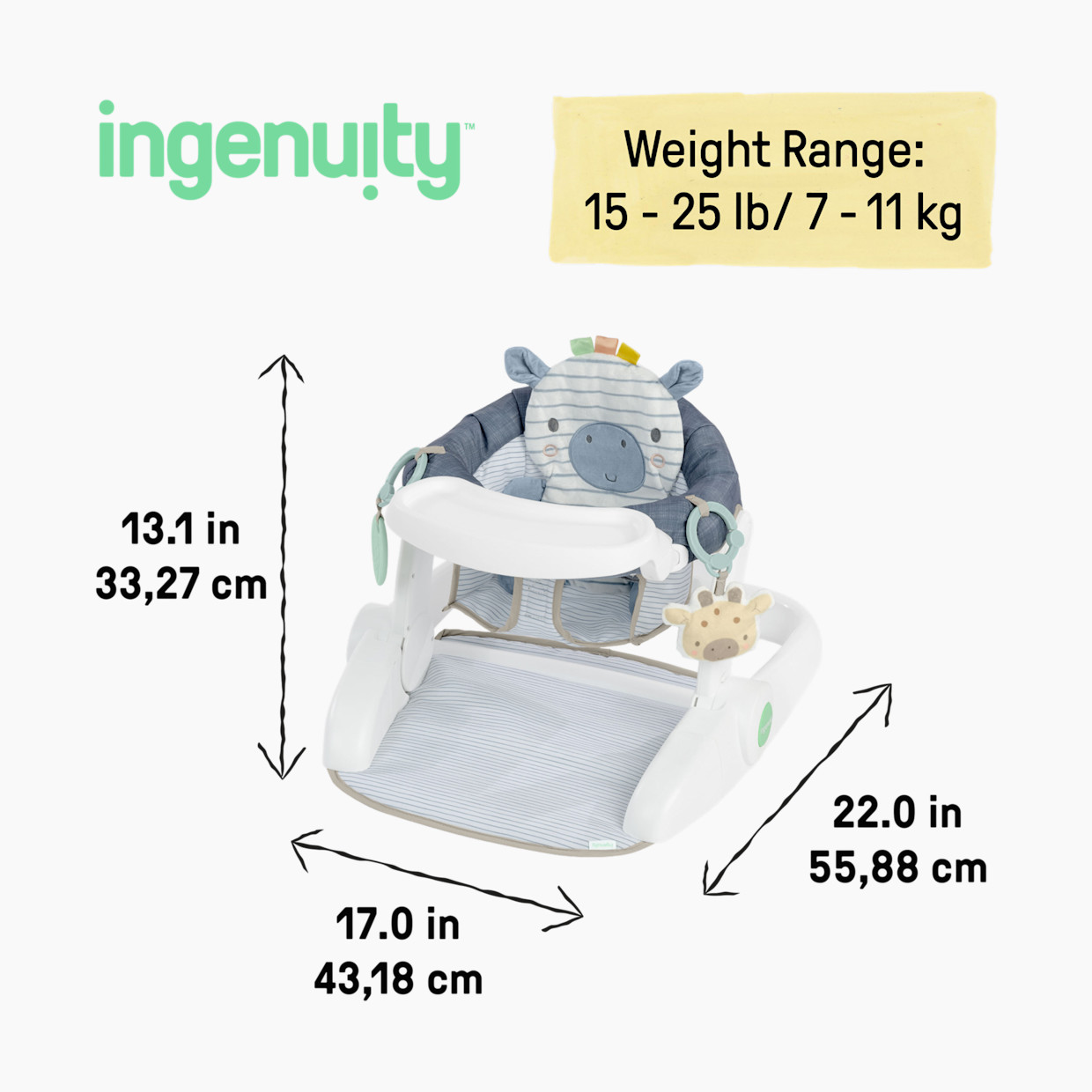 Ingenuity Prop Spot Learn-to-Sit Baby Floor Seat - Casi.