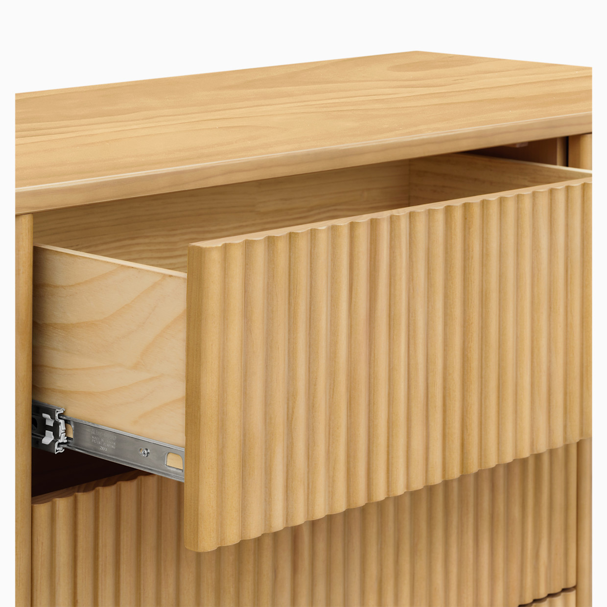 babyletto Pogo Tambour Assembled Dresser - Honey.