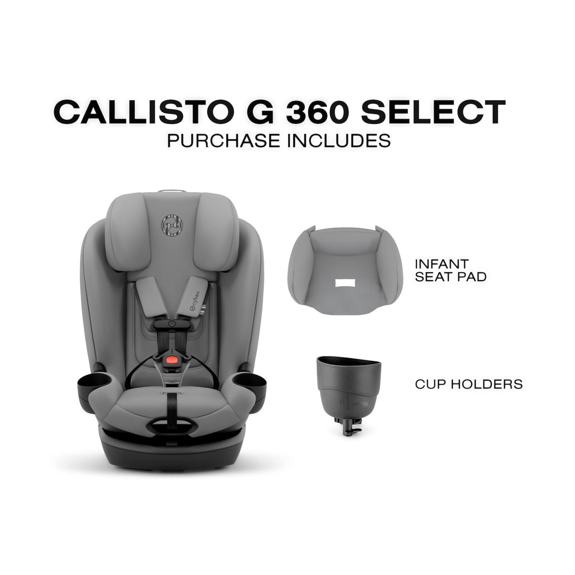 Cybex Callisto G 360 Select Rotating All-in-One Convertible Car Seat - Gray.
