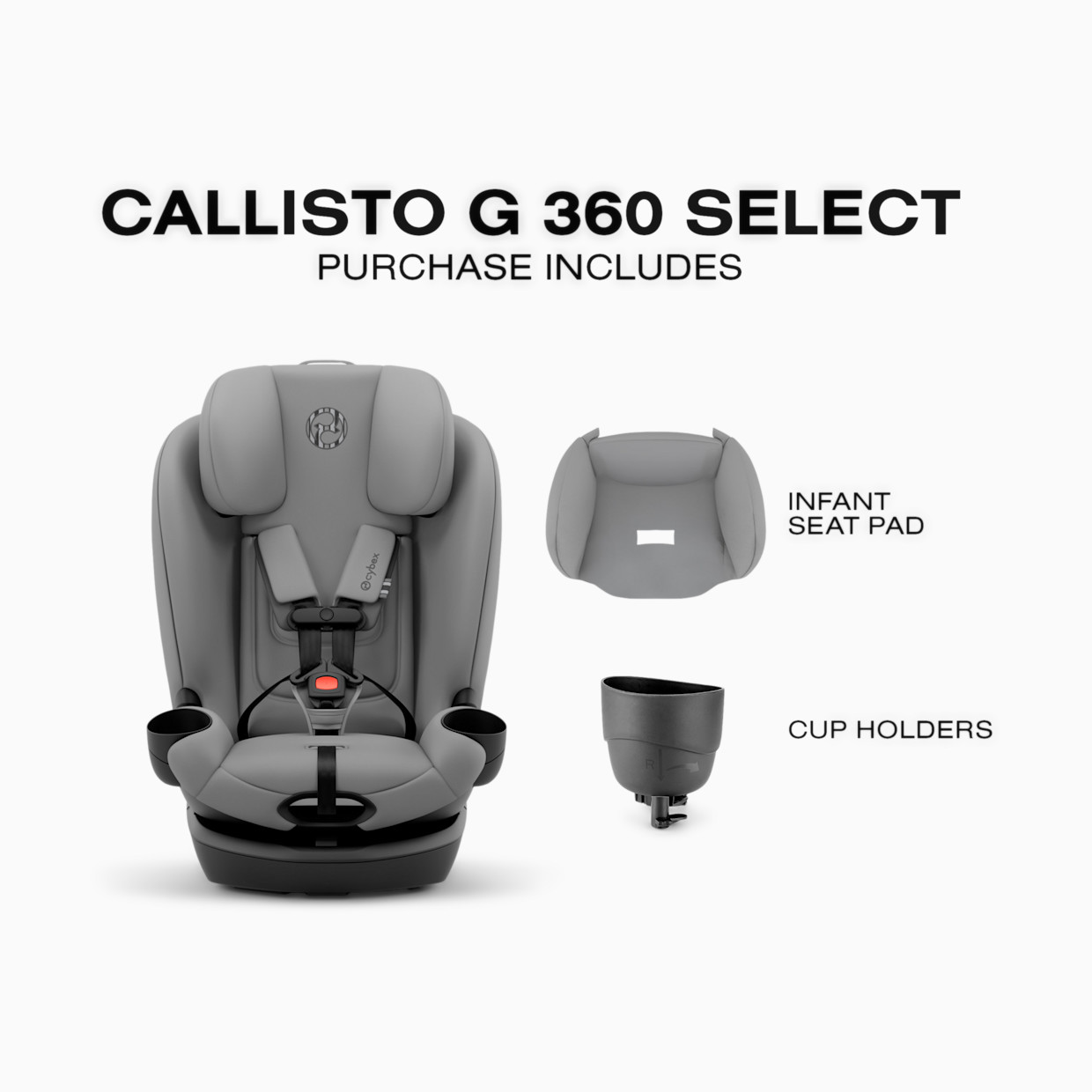 Cybex Callisto G 360 Select Rotating All-in-One Convertible Car Seat - Gray.