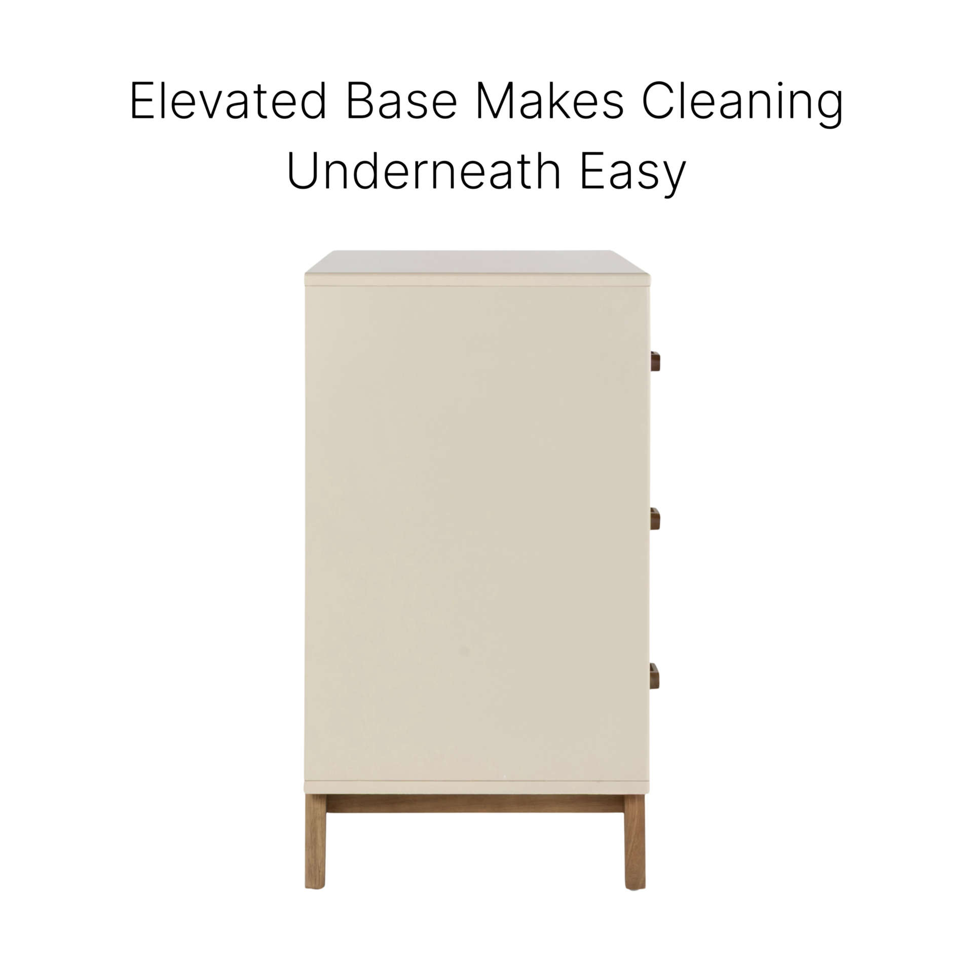 dadada Soho 5-Drawer Dresser - Almond Milk/Walnut.
