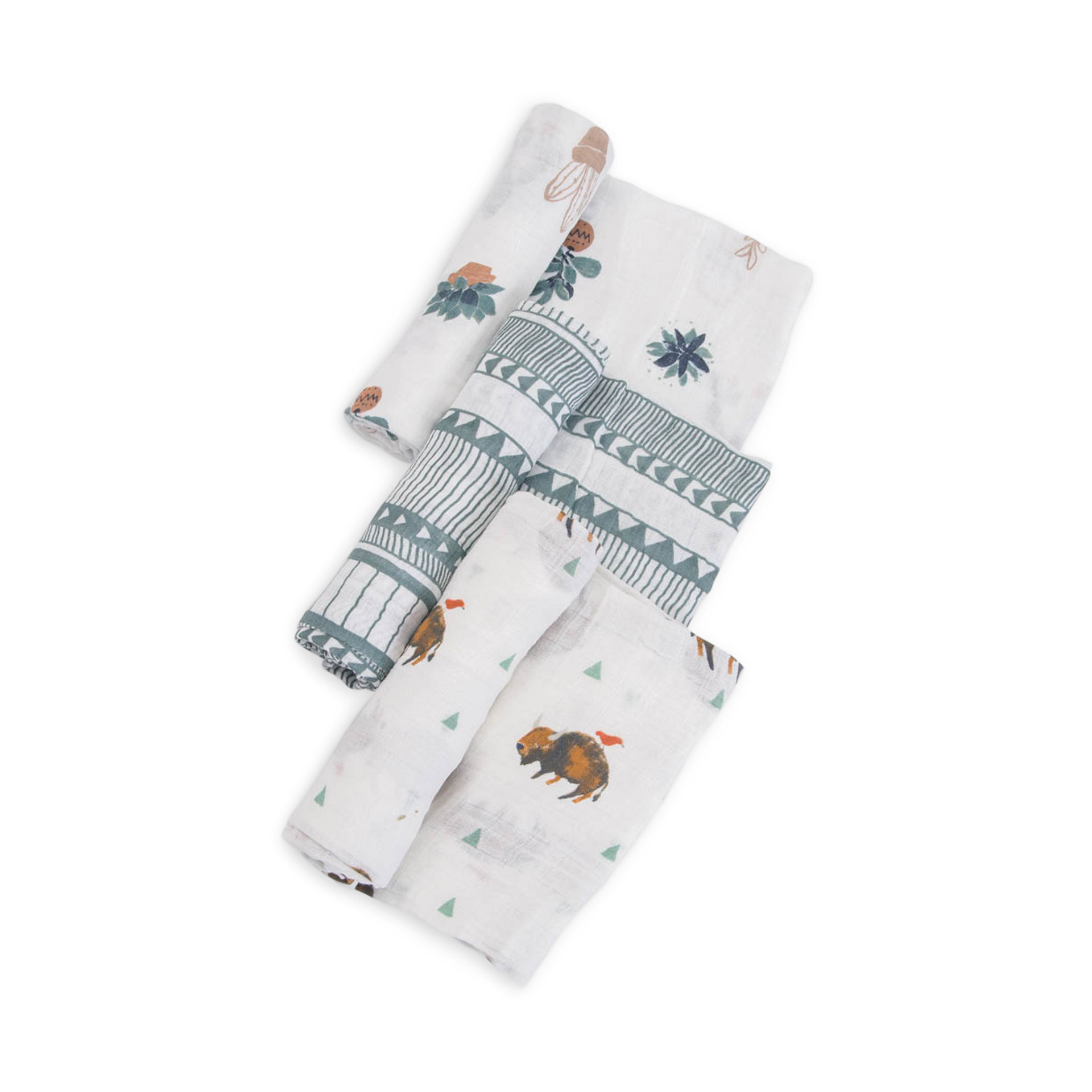 Little Unicorn Cotton Muslin Swaddle Blanket 3 Pack Bison Babylist Shop