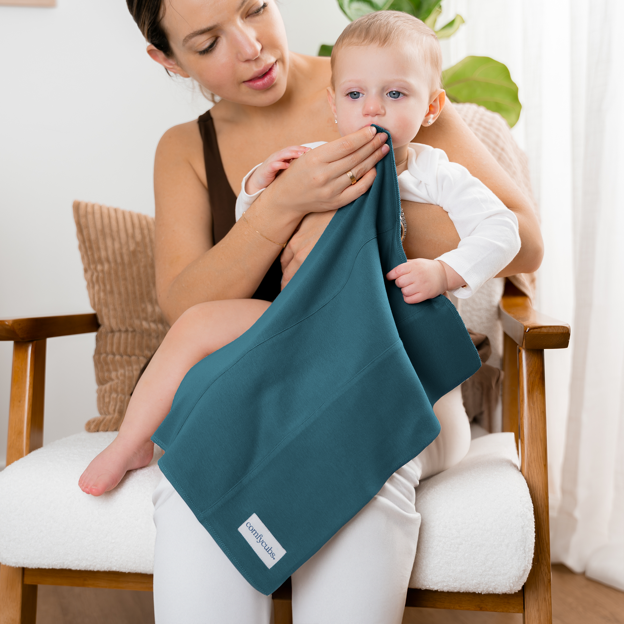 Comfy Cubs Baby Cotton Burp Cloths (10 Pack) - Multi Boy.