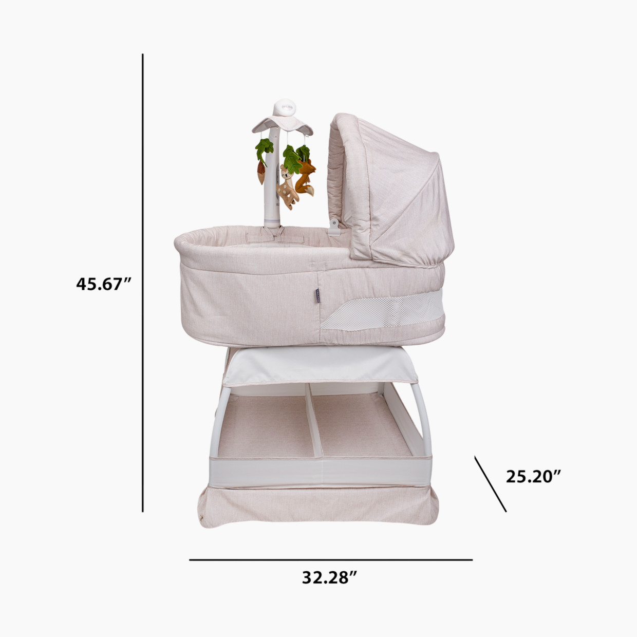 TruBliss Sweetli Calm Bassinet - Wheat Melange.