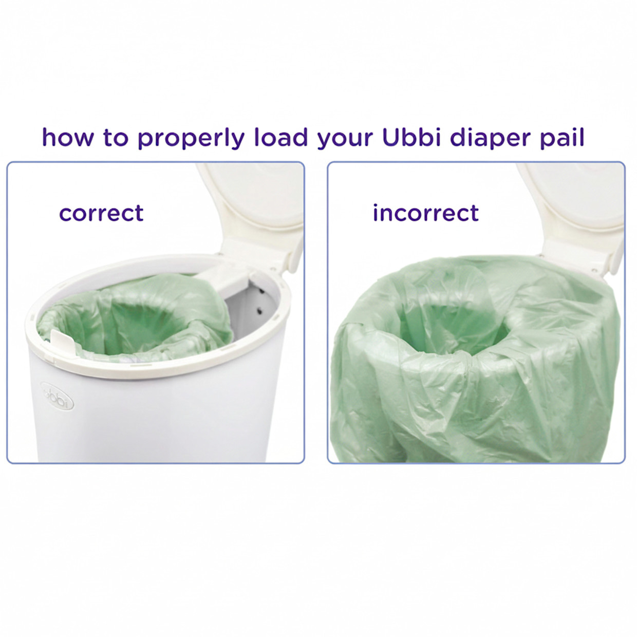 Ubbi Diaper Pail Bags - Sage, 75.