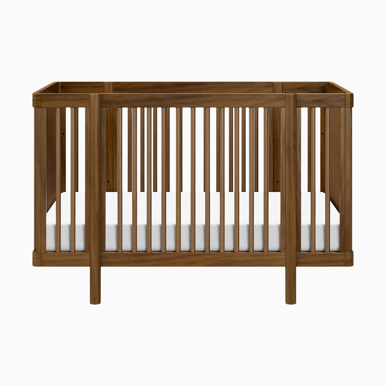 babyletto Pogo 8-in-1 Convertible Crib with All-Stages Conversion Kits - Natural Walnut.