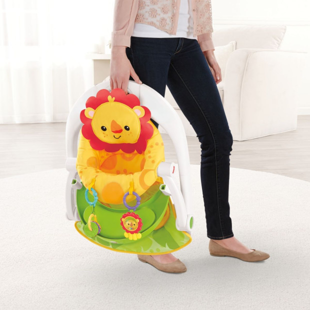 Fisher-Price Sit-Me-Up Floor Seat with Tray - Lion.