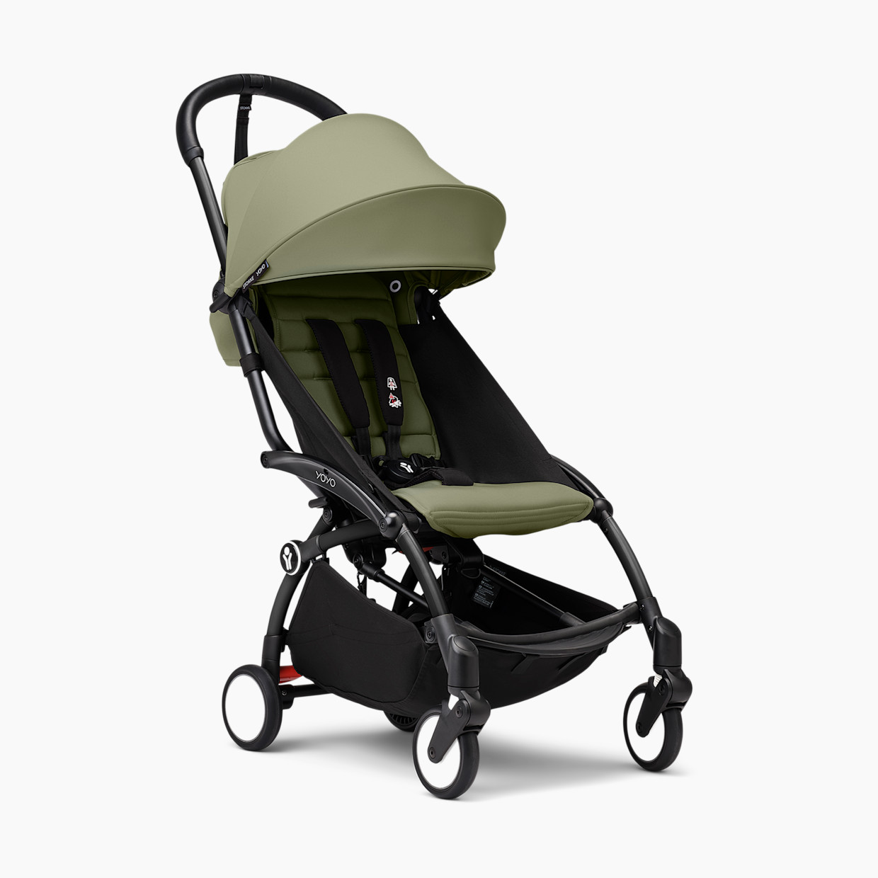 Stokke YOYO³ stroller from 6 months - Black Frame/Olive.