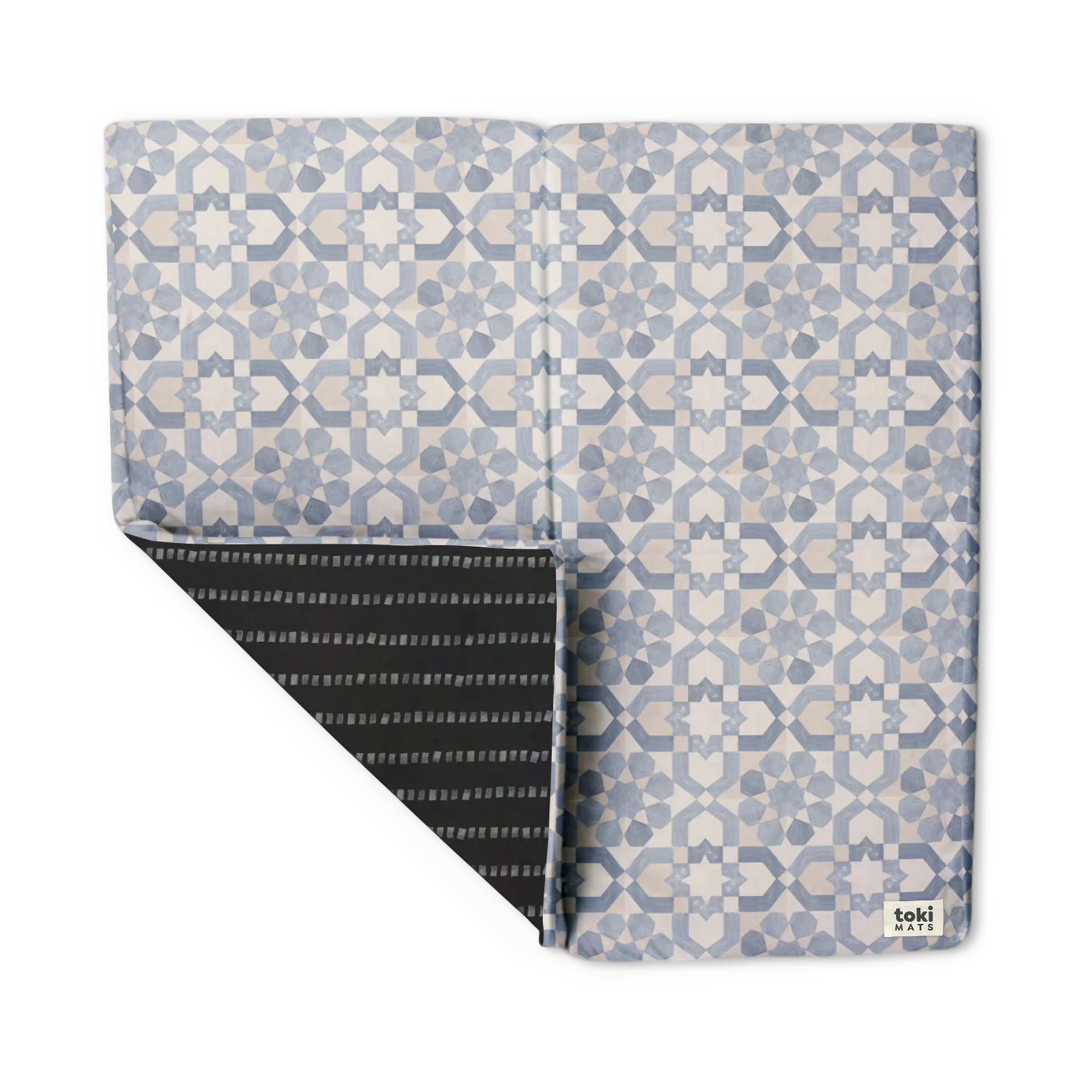 Toki Mats Standard Padded Play Mat Blue Tile, Organic Insert