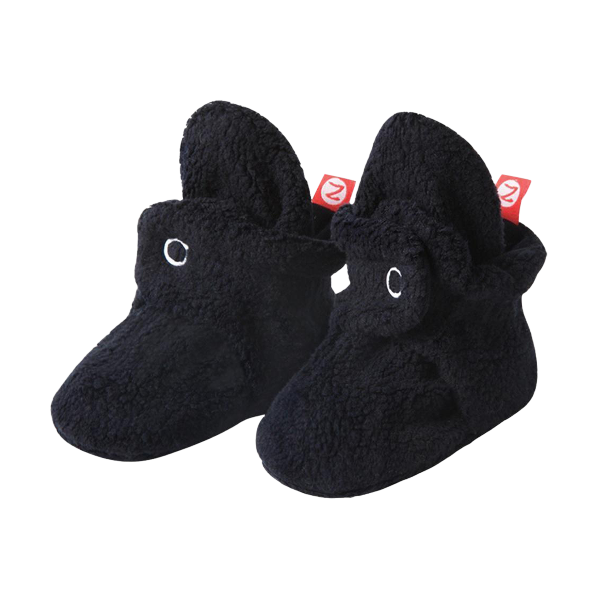 Zutano Cozie Fleece Bootie - Black, 6 M.
