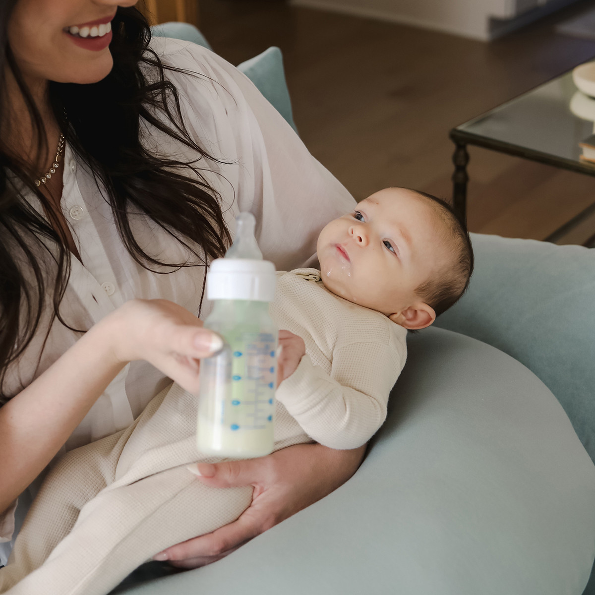 Snuggle Me Organic Feeding Support - Slate.