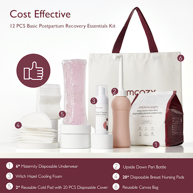Momcozy Basic Postpartum Recovery Essentials Kit.