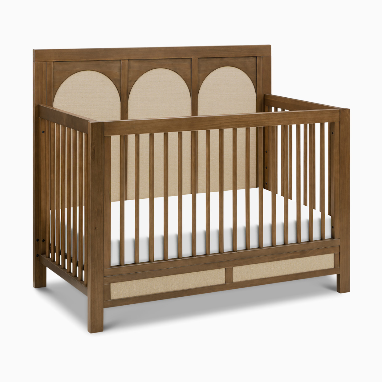 Namesake Eloise 4-in-1 Convertible Crib - Natural Walnut & Performance Sand Eco-Weave.