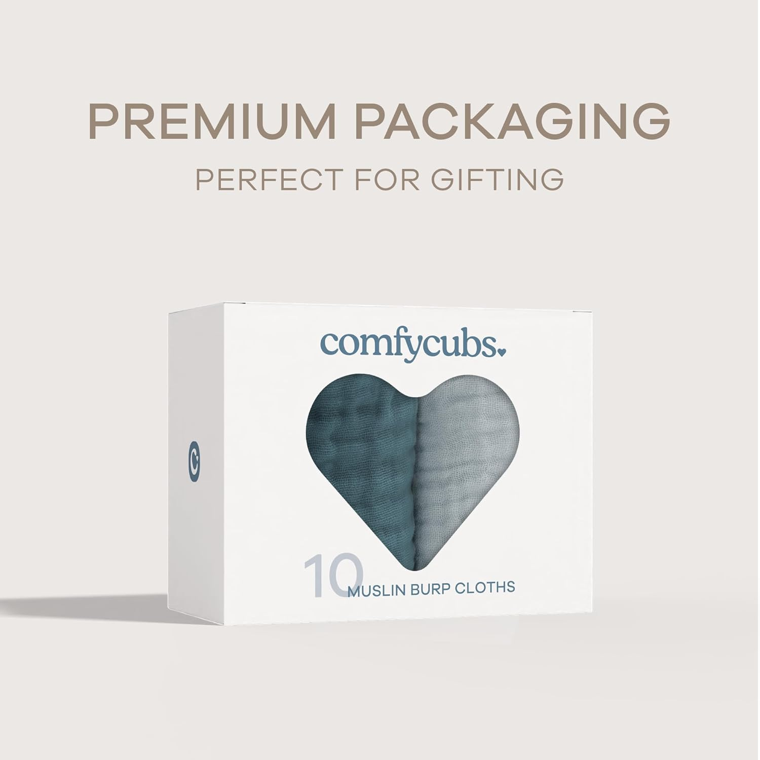 Comfy Cubs 6-Layer Muslin Burp Cloths Set (10 Pack) - Multi Boy.