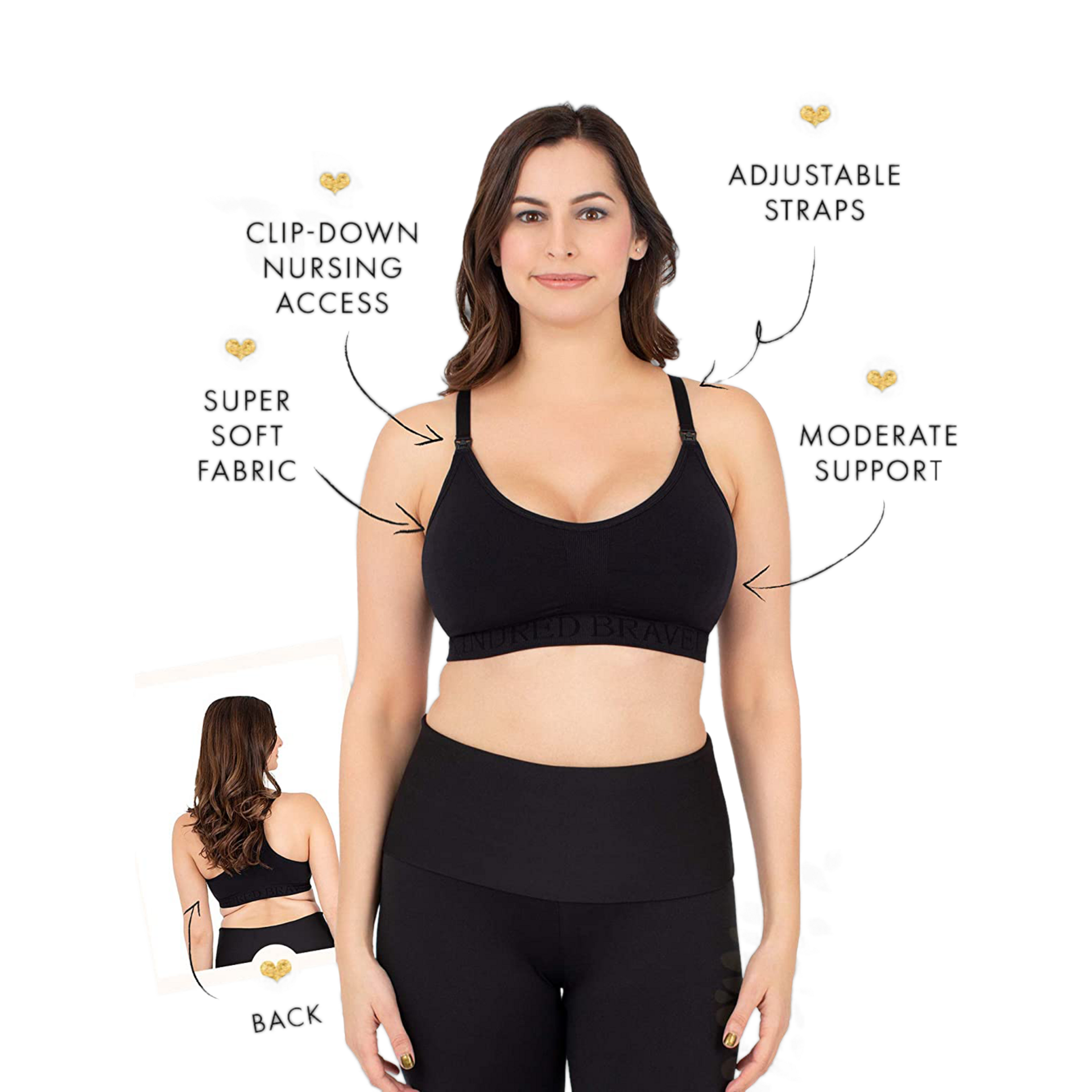 Kindred Bravely Sublime Support Low Impact Nursing & Maternity Sports Bra.
