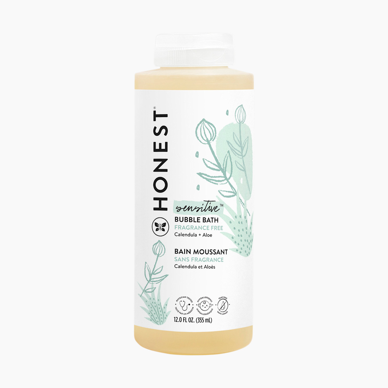 The Honest Company Bubble Bath - Sensitive (Fragrance Free), 12 Fl Oz.