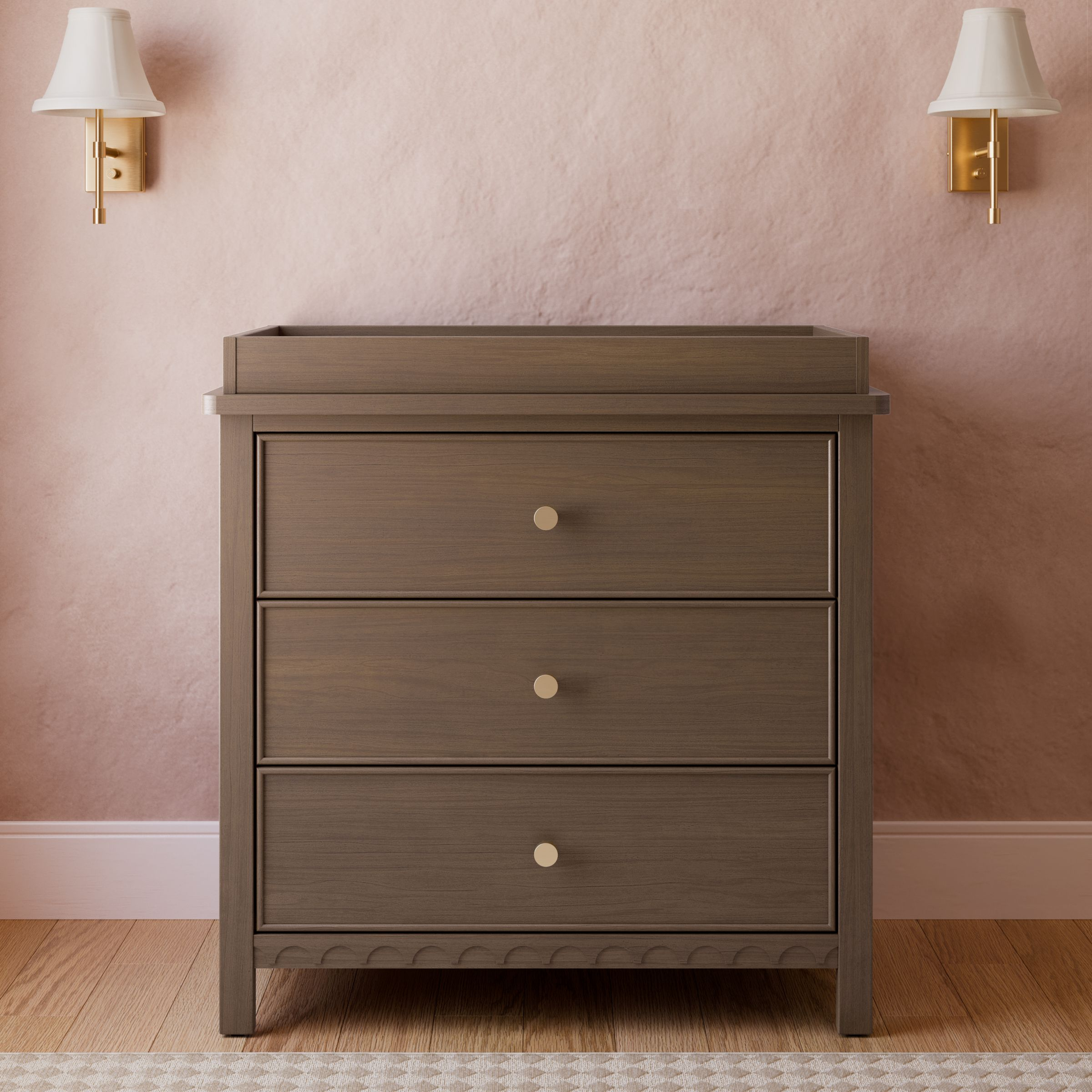 Graco Sasha 3 Drawer Chest with Changing Topper - Hazelnut.