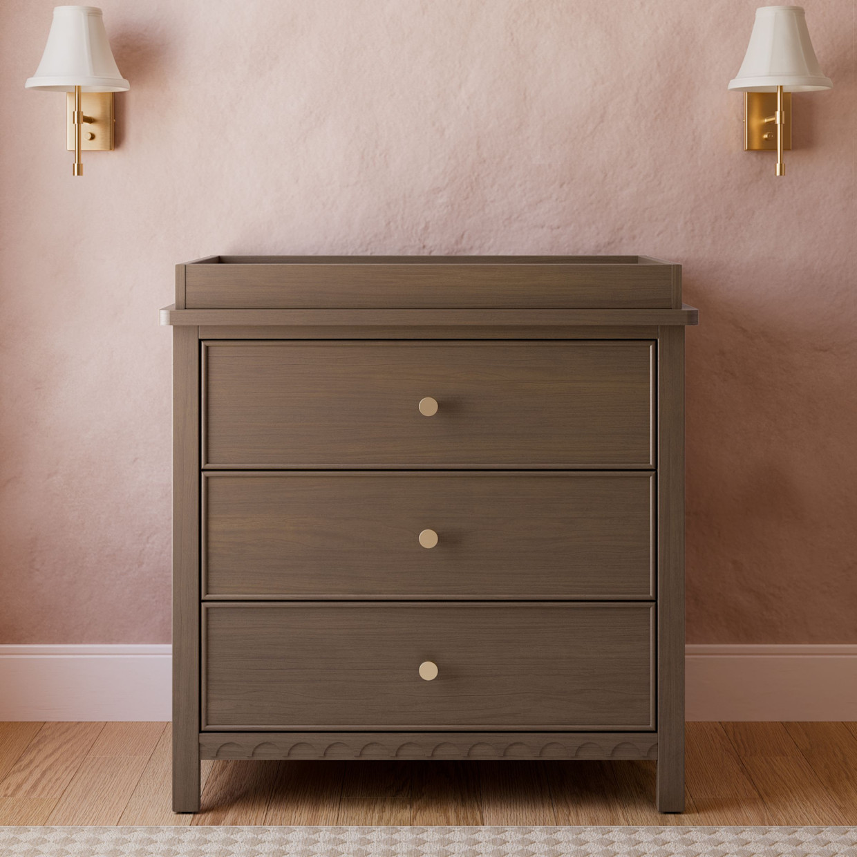 Graco Sasha 3 Drawer Chest with Changing Topper - Hazelnut.