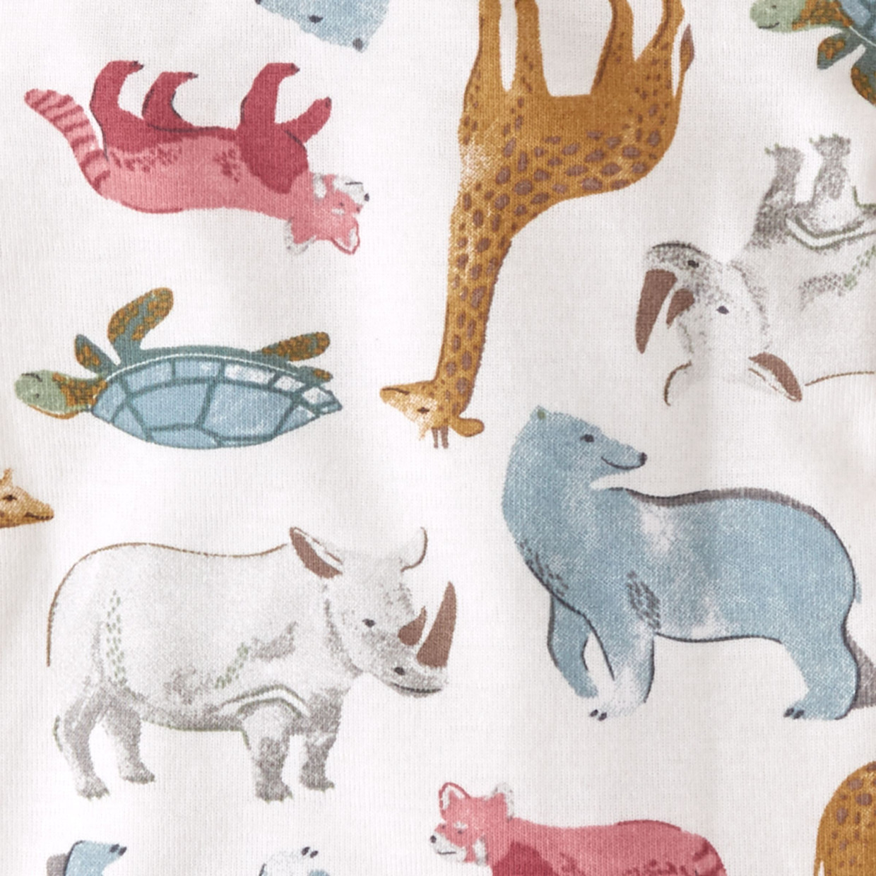 Carter's Little Planet 3-Pack Organic Cotton Rib Bodysuits - Endangered Species, Newborn.