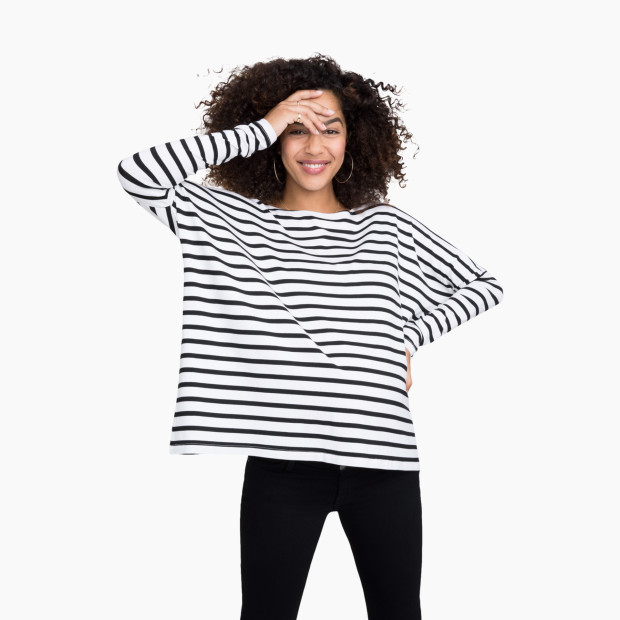 Hatch Collection The Longsleeve Tee - Black/White Stripe, 2.