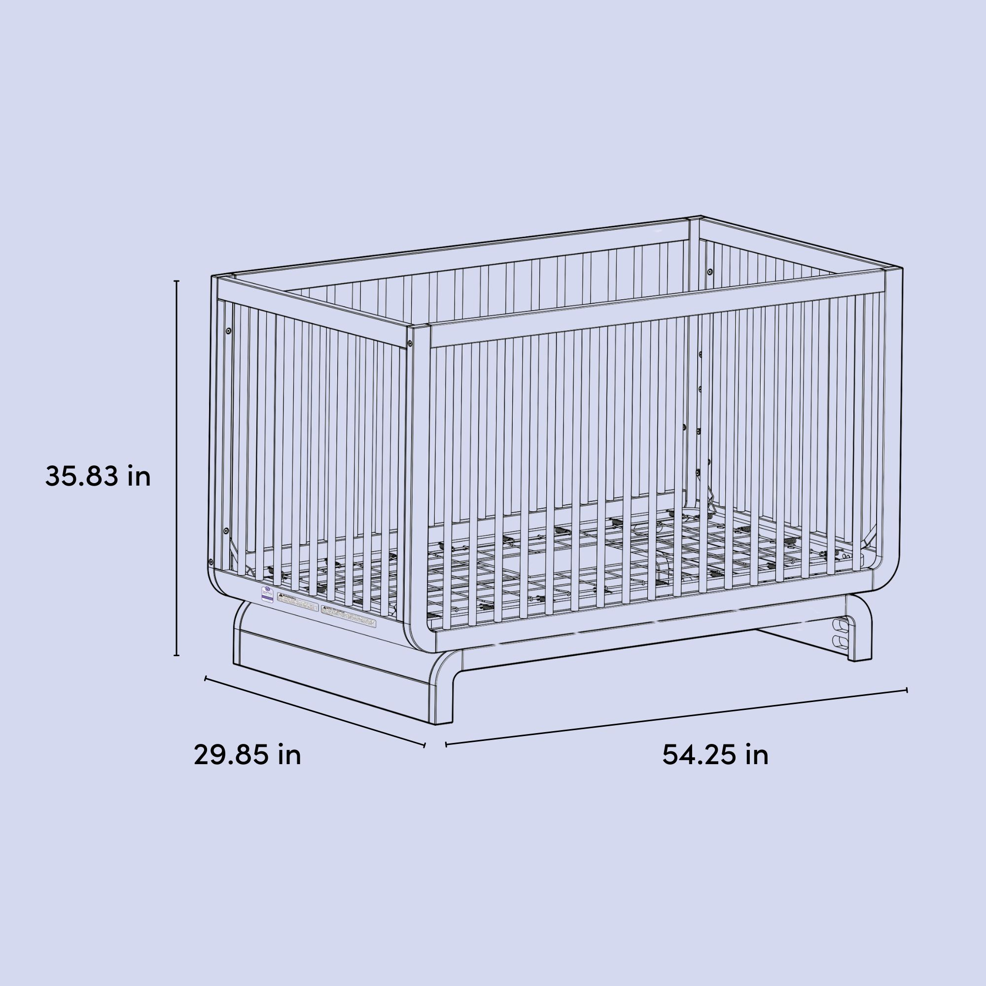 Storkcraft Santorini Deluxe 5-in-1 Convertible Crib - Hazelnut.