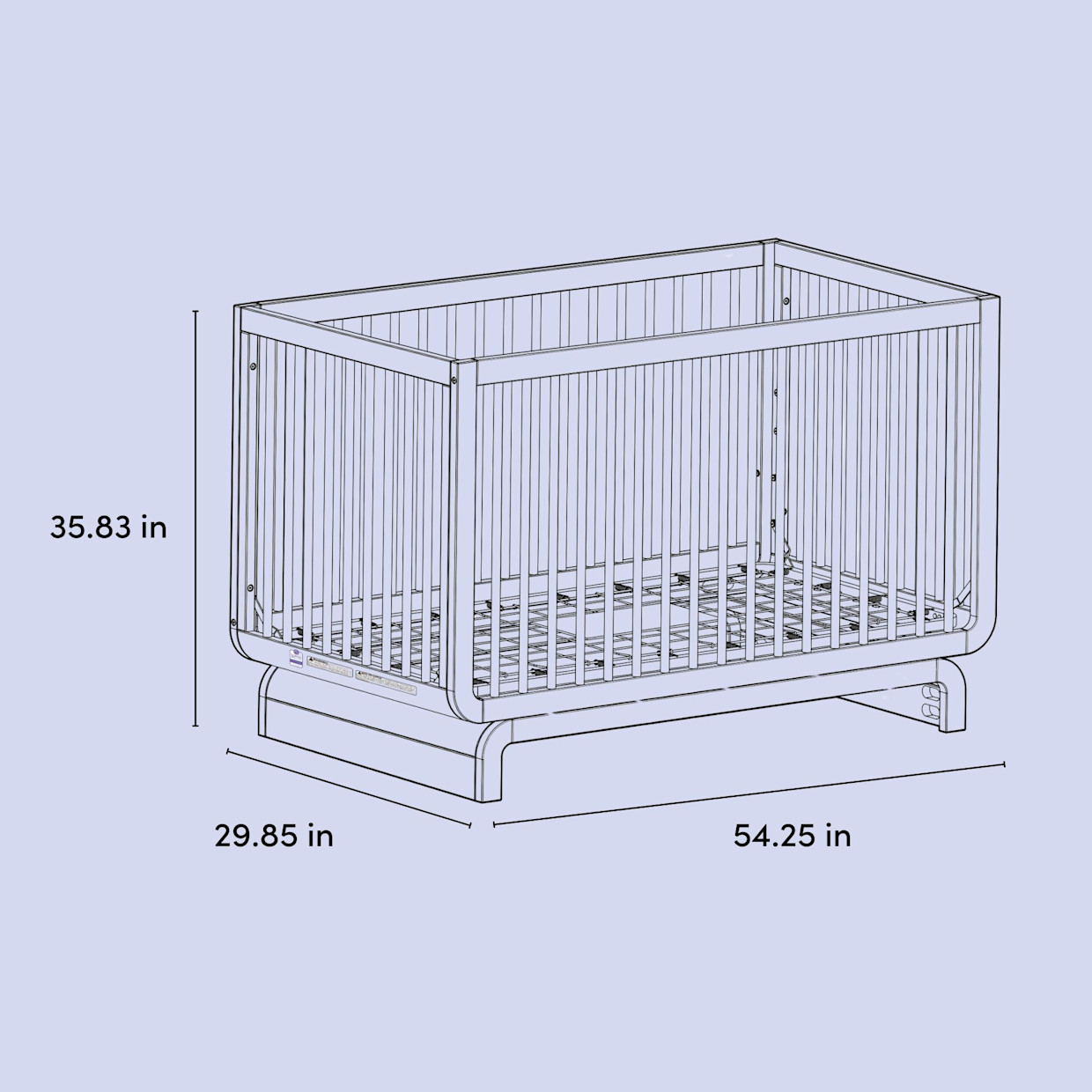 Storkcraft Santorini Deluxe 5-in-1 Convertible Crib - Hazelnut.