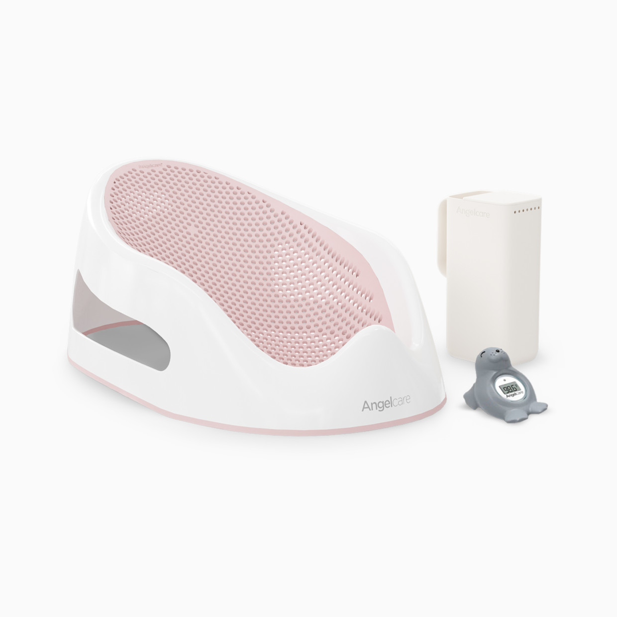 Angelcare Soft-Touch Baby Bath Support Bundle - Pink, 3-Piece.