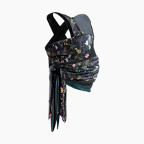 Boppy Baby Carrier - ComfyHug, Black Botanic, Hardware-Free Hybrid Wrap, 2 Carrying Positions, 0m+ 5-20lbs, Size Inclusive, Infant Carrier for Bonding