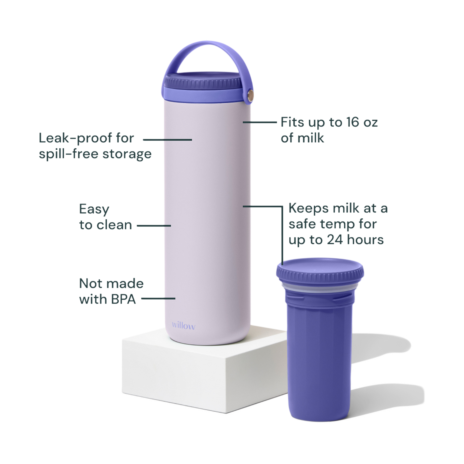 Willow Portable Milk Chiller - Purple.