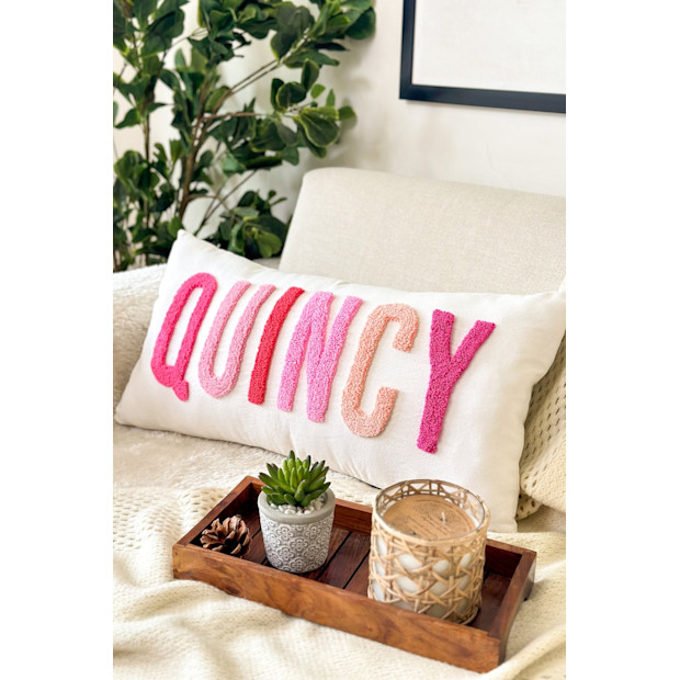 ThePineTroveGifts Personalized Baby Girl Room Name Pillow Cover.