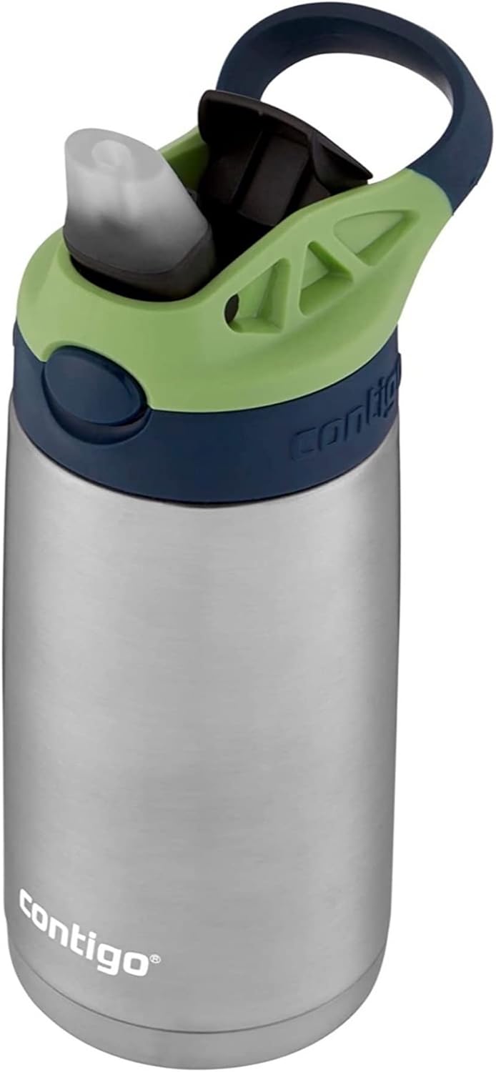 Contigo Kids Straw Stainless Steel Water Bottle with Autospout Lid .