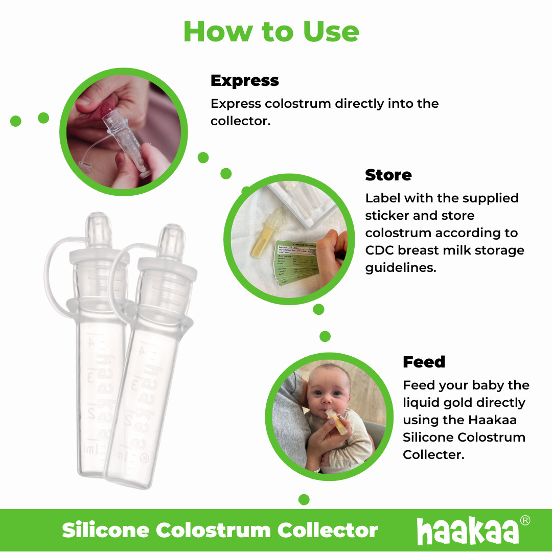 Haakaa Silicone Colostrum Collector Set.
