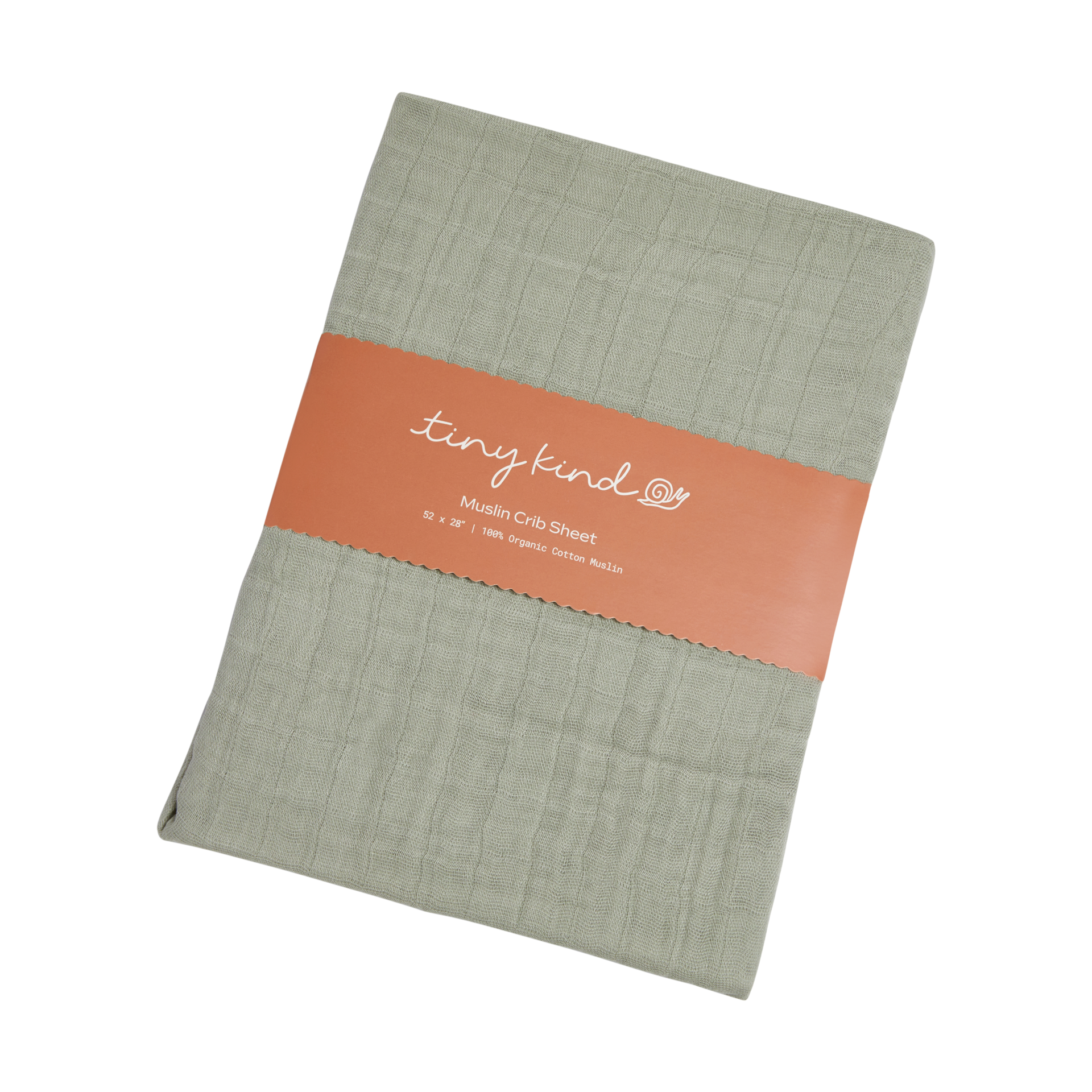 Tiny Kind Muslin Organic Crib Sheet - Desert Sage.