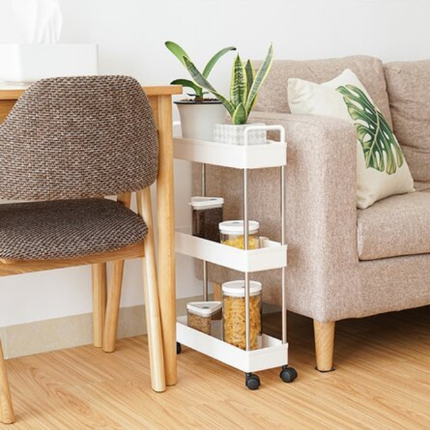 SOLEJAZZ 3-Tier Slim MobileRolling Cart.