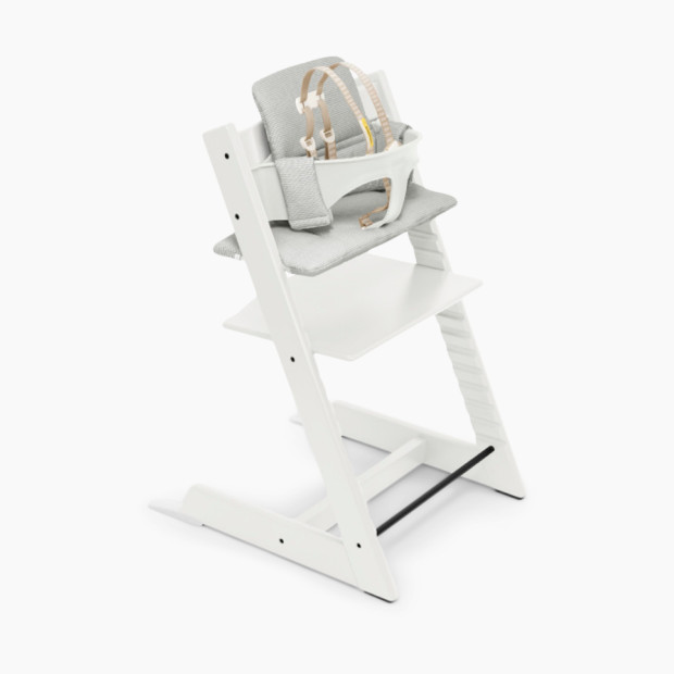 Stokke Tripp Trapp High Chair Complete - White/Nordic Cushion/White Tray.