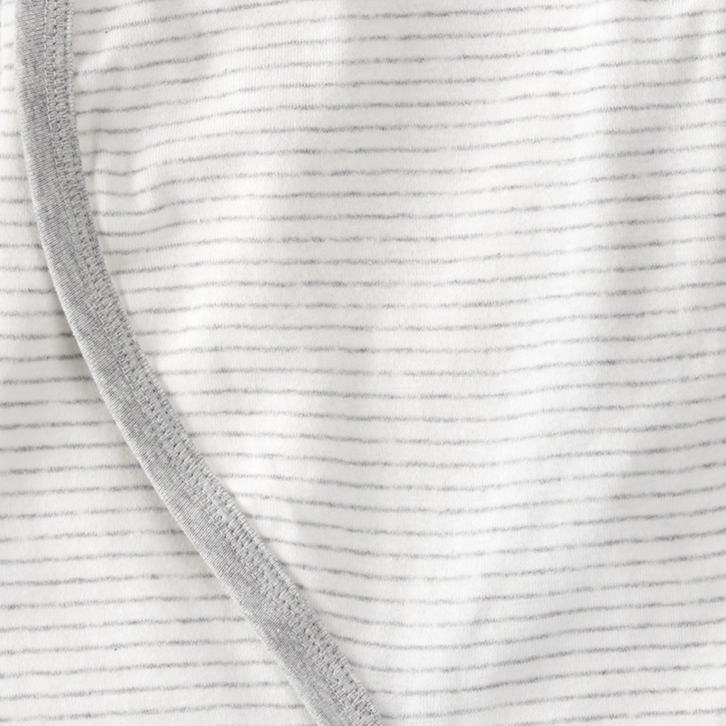 Carter's Little Planet Organic Cotton Wrap Sleep & Play Pajamas in Stripes - Multi Gray Stripe, 0-3 M.